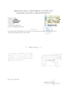 certificato carichi pendenti